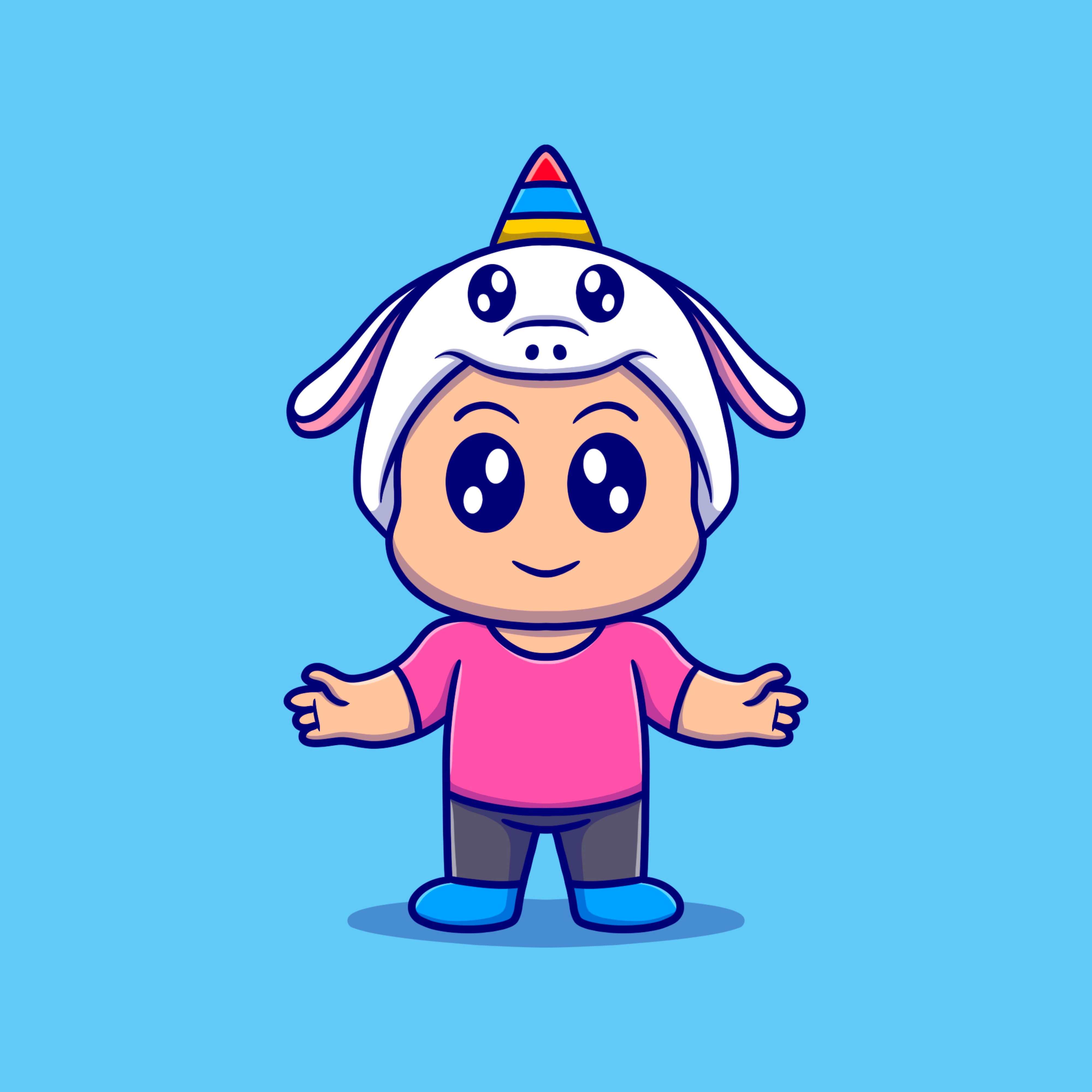 Cute kid illustration 3d animation cute design drawing graphic design illustration illustration art kids logo motion graphics ui