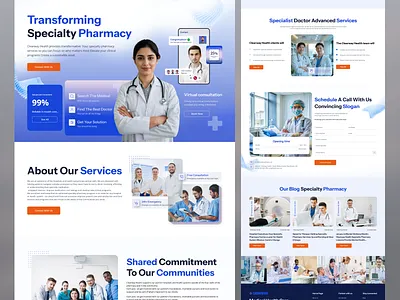 Modern Medical Service / Hospital website. agency landing page doctor doctor website health care health care website hospital landing page hospital website madical medical landing page medical service medical ui medical ux medical website