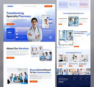 Modern Medical Service / Hospital website. agency landing page doctor doctor website health care health care website hospital landing page hospital website madical medical landing page medical service medical ui medical ux medical website