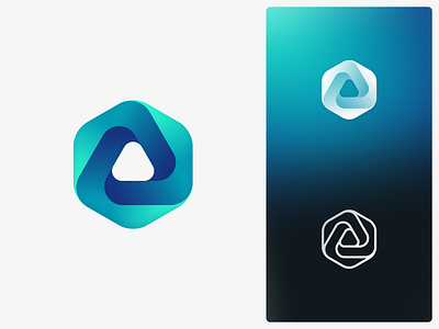 Knackmode Logo 4d brand esher geometric geometry identity impossible logo mark penrose symbol