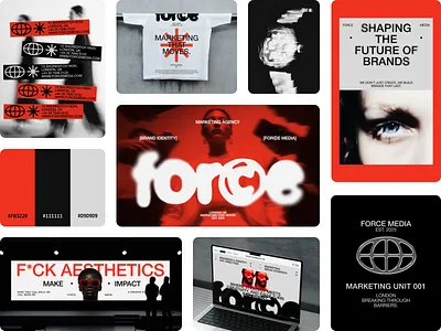 FORCE MEDIA | Branding | Web design brand design branding design graphic design identity identity design illustration logo logo design ui