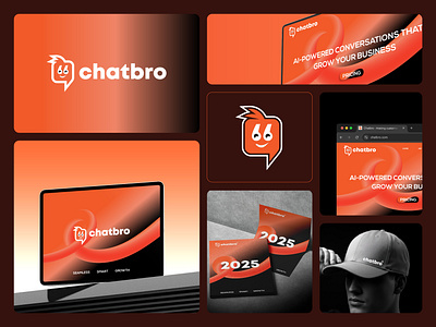 ChatBro - AI Company Logo Design ai company logo ai logo brand identity branding company logo fintech logo graphic design logo design software company software logo startup logo tech company tech logo technology logo