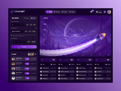 Casino Crash Game Animation animation casino crash game crypto cryptocurrency dashboard game game design gui interaction motion graphics online casino rive ui ux web app web application web3 web3 casino