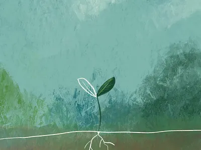 Frame by frame animation - Growth & Adversity animation brushes frame by frame growth painterly procreate texture illustration