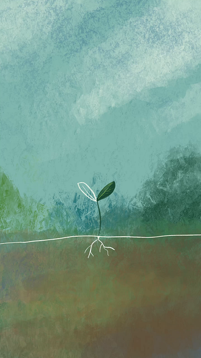 Frame by frame animation - Growth & Adversity animation brushes frame by frame growth painterly procreate texture illustration