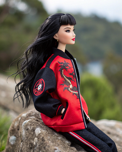 "Dragon's Serenity" | Barbie in Urban-Nature Fusion Style 3d render adobe illustrator art character concept art design design inspiration illustration