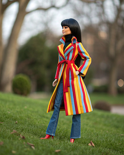 "Park Avenue Stripes" | A Serene Barbie Fashion Story 3d render adobe illustrator art concept art design design inspiration illustration