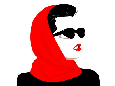 "Scarlet Mystique" | A Bold Portrait Illustration adobe illustrator art concept art design design inspiration illustration