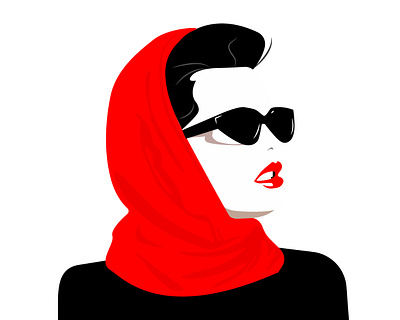 "Scarlet Mystique" | A Bold Portrait Illustration adobe illustrator art concept art design design inspiration illustration