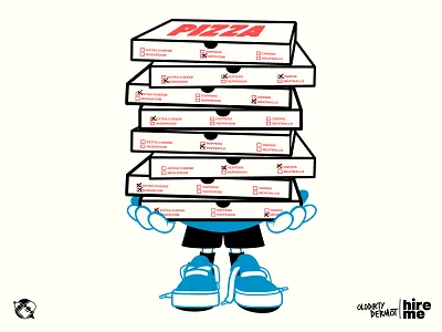 Friday Mascot! character design design graphics illustration mascot pizza t shirt design tee design vans vector vector design