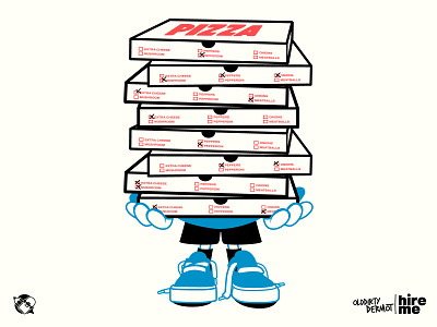 Friday Mascot! character design design graphics illustration mascot pizza t shirt design tee design vans vector vector design