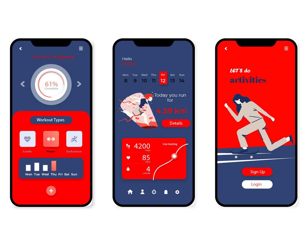 Example of Mobile App UI UX Design (10 Screens)