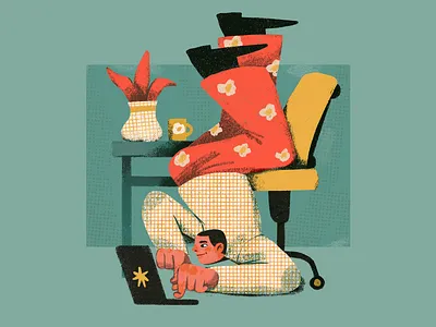 Workday Acrobatics — Illustration Art art work branding character design design design studio digital art digital illustration graphic design illustration illustration art illustrator painting