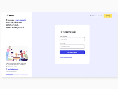 Web Sign Up UI account blue create daily design fun login minimal playful product shot sign in sign up site ui ui design ux web web ui website