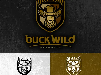 Logo concepts buck chipdavid deer design dogwings icon logo vector western word mark