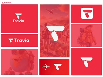 Travia creativejourney graphic design lettert logo concept logo design logo designe r logo hub logo professional logo travel logo type logo unique logomark logos minimallogo motiondesign travel logo travelagencylogo travialogo