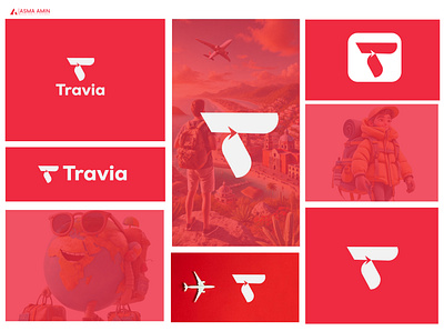 Travia creativejourney graphic design lettert logo concept logo design logo designe r logo hub logo professional logo travel logo type logo unique logomark logos minimallogo motiondesign travel logo travelagencylogo travialogo