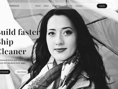 Clean & Modern Website UI Showcase landingpage saasdesign uidesign uxdesign webdesign