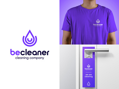 Logo becleaner branding cleaning logo design graphic design illustration israel logo logo cleaning logo violet logodesign ui vector violet