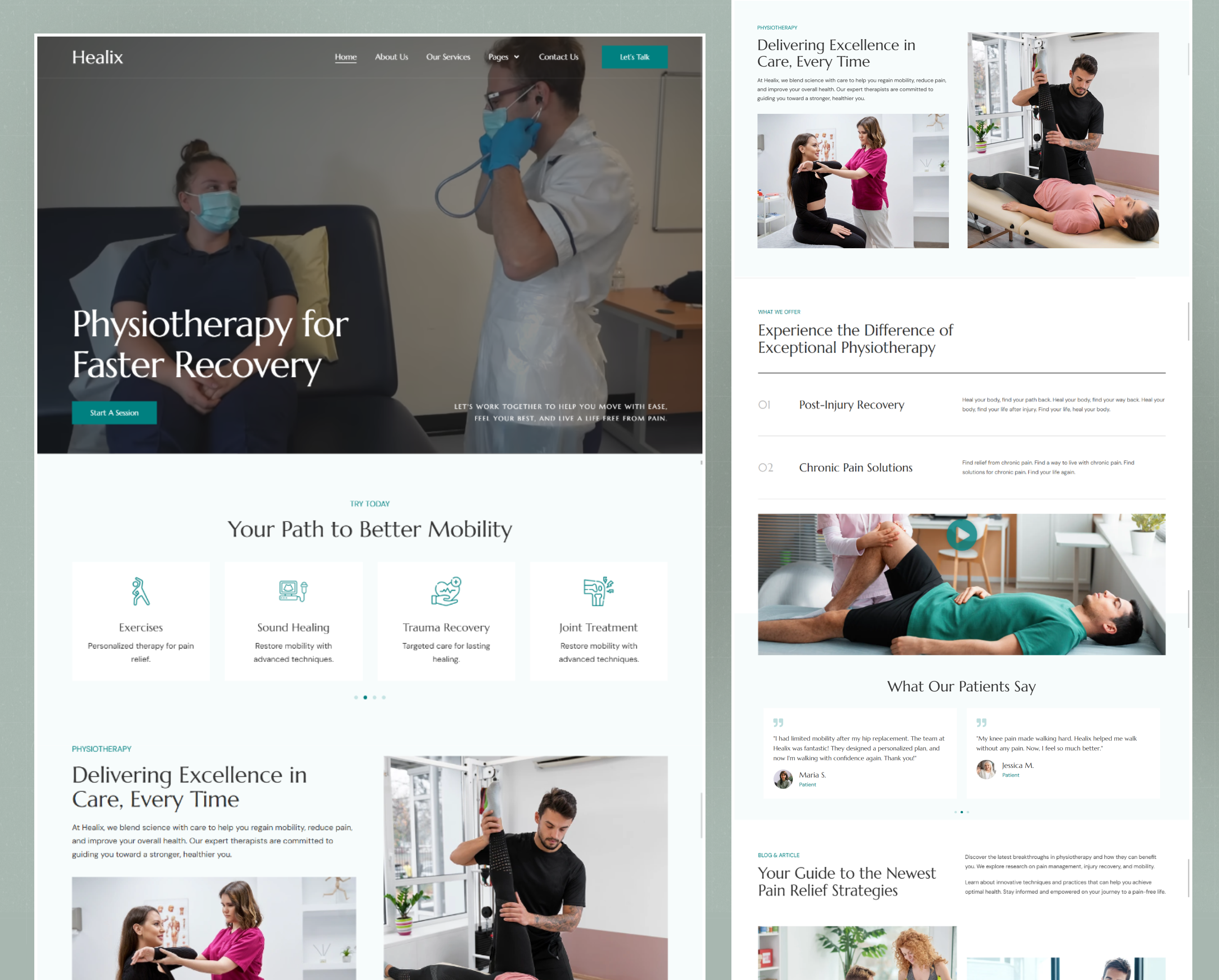 Physical Therapy & Chiropractic Health Website clinic clinic website design agency digital marketing agency healthcare design healthcare website landing page medical website physiotherapy physiotherapy website responsive design therapy therapy website uiux web design website worpdress website