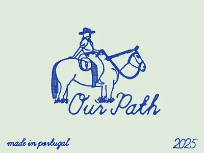 Horse Rider Illustration - Our Path Clothing branding design illustration