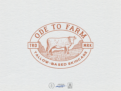 Ode to Farm Brand Identity animal badge brand design brand identity branding branding design cow emblem farm hand drawn identity design illustration logo logo design natural organic retro skincare vintage visual identity