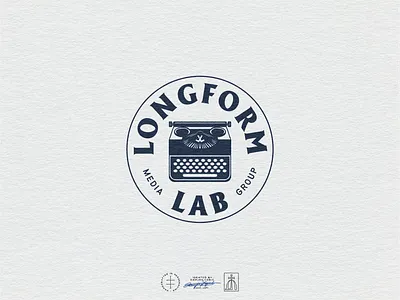 Longform Lab Badge Logo badge brand design brand identity branding branding design content emblem hand drawn identity design illustration lettering logo logo design logo designer logodesign retro typography vintage visual identity writing