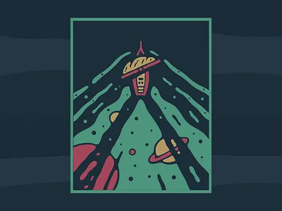 Space Ship boat design graphic design hand drawn illustration space spaceship universe vector