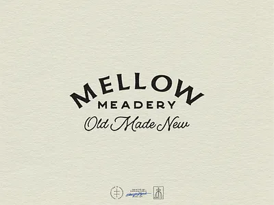 Mellow Meadery Wordmark Logo brand design brand identity branding branding design fonts hand drawn hand lettering identity design lettering logo logo design logotype script type typeface typographic typography vintage visual identity wordmark
