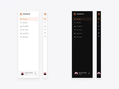 Side Navigation Bar ai dark mode dashboard data heavy design light mode minimal nav nav bar product design side nav ui userinterface ux web design