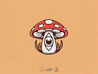 Campaign Trip Logo Concept 2 brand design brand identity branding branding design cartoon character face hand drawn identity design illustration illustrator logo logo design mushroom playful psychedelic retro trippy vintage visual identity