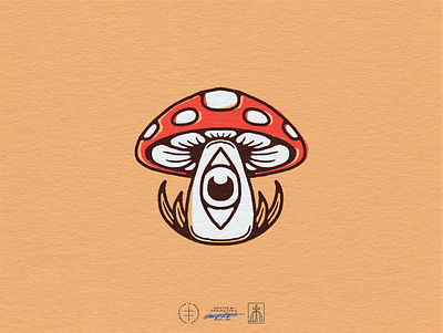 Campaign Trip Logo Concept 2 brand design brand identity branding branding design cartoon character face hand drawn identity design illustration illustrator logo logo design mushroom playful psychedelic retro trippy vintage visual identity