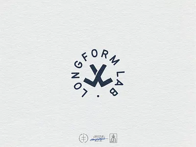 Longform Lab Monogram Badge badge brand design brand identity branding branding design clean emblem hand drawn hand lettering identity design lettering logo logo design minimal monogram simple type typography vintage visual identity