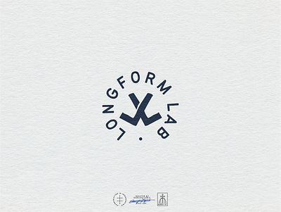 Longform Lab Monogram Badge badge brand design brand identity branding branding design clean emblem hand drawn hand lettering identity design lettering logo logo design minimal monogram simple type typography vintage visual identity