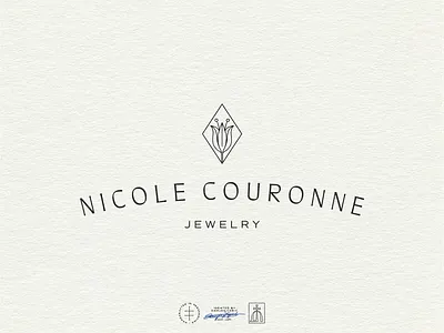 Nicole Couronne Minimal Logo Variation brand design brand identity branding branding design clean elegant fashion flower hand drawn identity design illustration jewelry logo logo design logodesign minimal minimalist typography vintage visual identity