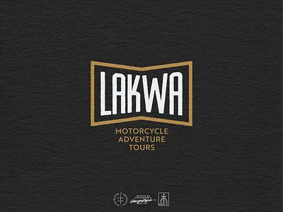 Lakwa Motorcycle Adventure Tours Logo badge brand design brand identity branding branding design emblem font hand drawn hand lettering identity design lettering logo logo design logotype type typeface typography vintage visual identity wordmark