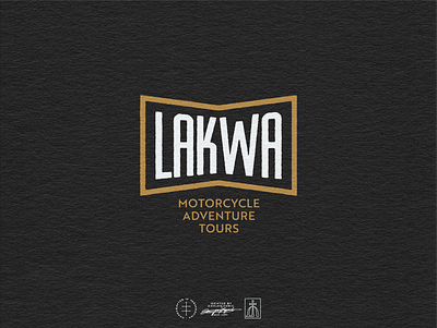 Lakwa Motorcycle Adventure Tours Logo badge brand design brand identity branding branding design emblem font hand drawn hand lettering identity design lettering logo logo design logotype type typeface typography vintage visual identity wordmark