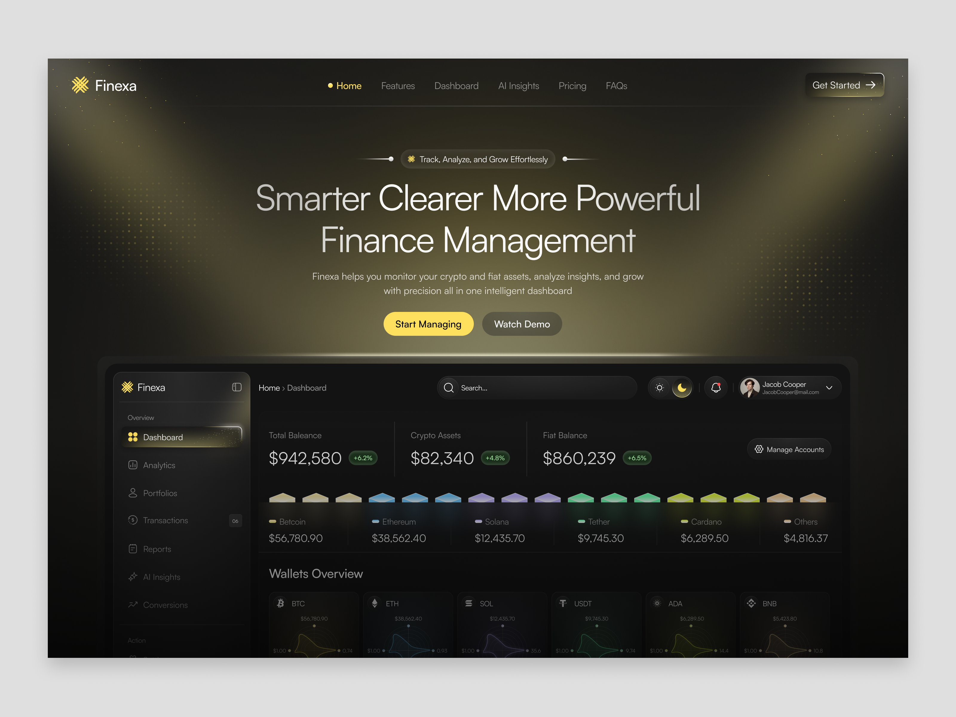 Example of Fintech & Finance Landing Page Design 