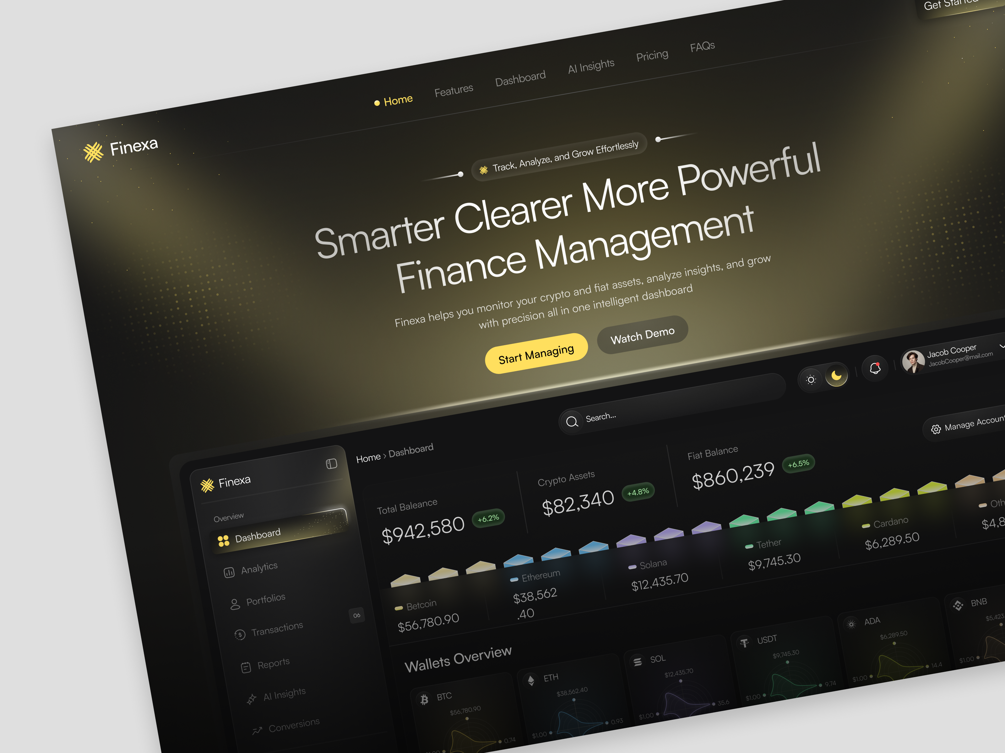 Example of Fintech & Finance Landing Page Design 