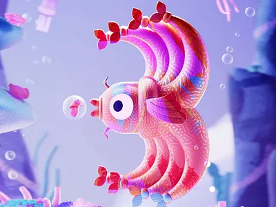 NO.3 / Heluo Fish - 36days 36days 3d animation fish illustration motion graphics