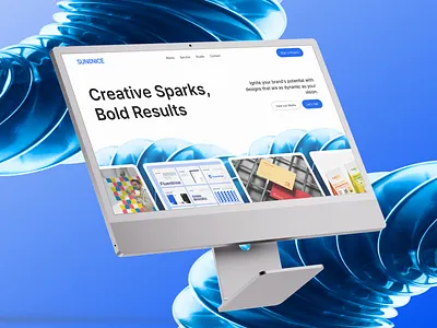 Sundnice Studio - Creative Digital Agency agency website blue branding bold colors brand strategy business website case study creative agency creative portfolio cta sections custom illustrations digital agency mobile design modern portfolio portfolio design professional design service showcase ux design visual storytelling wavy design web studio