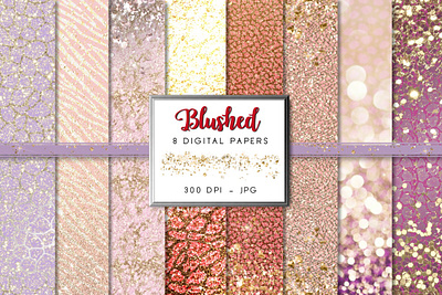Blushed Glitter Digital Papers background design digital papers