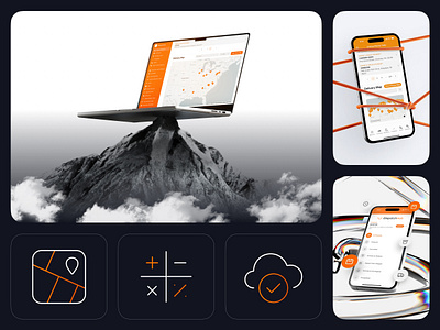 DispatchHub SaaS - UI/UX & Branding branding graphic design iconography logo ui ux
