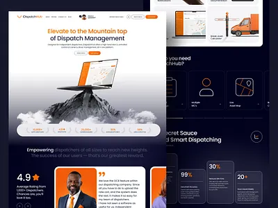 DispatchHub SaaS - UI/UX & Branding branding design graphic design logo marketing ui ux web design