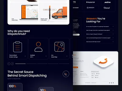 iDispatchHub SaaS - UI/UX & Branding branding design graphic design logo marketing ui ux web design