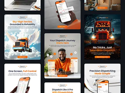 iDispatchHub SaaS - Marketing & Branding branding design graphic design marketing social media ui ux