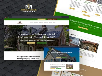 Middle Creek Roofing ui ux web design web development