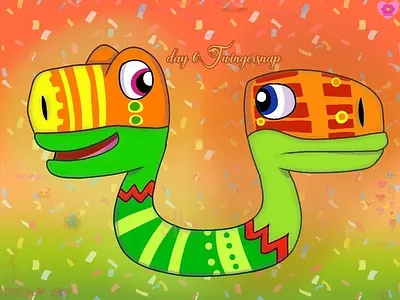 Week of snakes Day 4: Twingersnap art post art tag digital art drawing fan art illustration