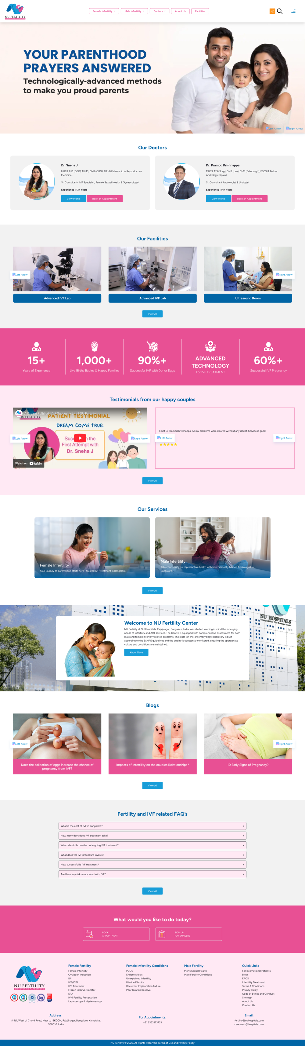 NU Fertility branding custom php template design drupal custom theme graphic design illustration logo php custom template ui wordpress custom theme