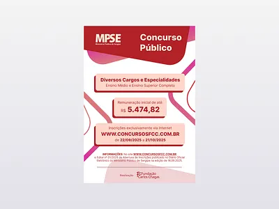 Poster design concurso publico poster
